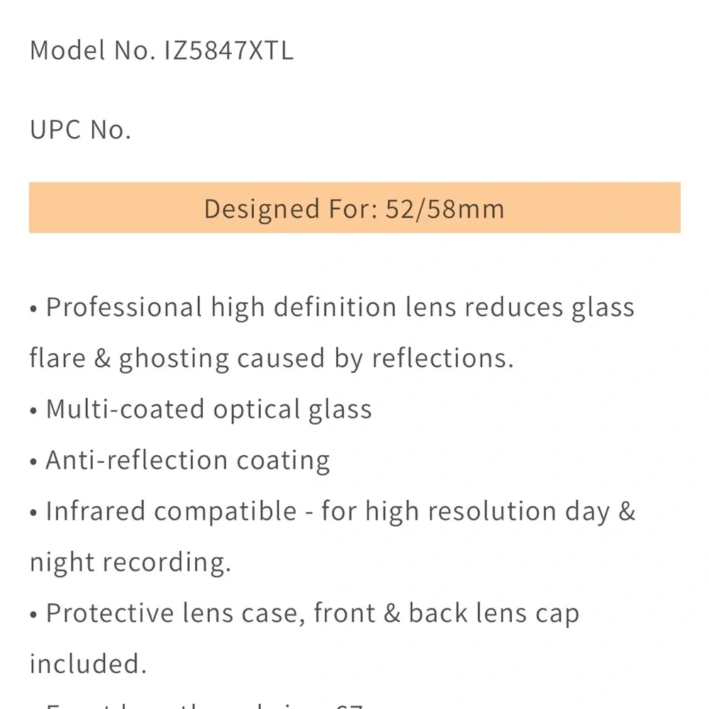 iZonic Elite Series 4.7x Xtreme High Definition AF Telephoto Lens